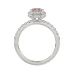 ETERNAL BLUSH COLLECTION 14K WHITE GOLD 1.00CT ROUND/RADIANT DIAMOND LADIES RING (CENTER STONE PINK RADIANT DIAMOND 3.00CT) - Image 3