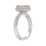 ETERNAL BLUSH COLLECTION 14K WHITE GOLD 1.00CT ROUND/RADIANT DIAMOND LADIES RING (CENTER STONE PINK RADIANT DIAMOND 3.00CT) - Image 2