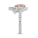 ETERNAL BLUSH COLLECTION 14K WHITE GOLD 2 1/4CT ROUND/MARQUISE/OVAL DIAMOND LADIES RING (CENTER STONE PINK OVAL DIAMOND 1 1/2CT) - Image 3
