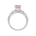 ETERNAL BLUSH COLLECTION 14K WHITE GOLD 2 3/4CT ROUND / BAGUETTE / EMERALD & PINK RADIANT DIAMOND LADIES BRIDAL SET  (CENTER STONE PINK RADIANT DI - Image 3