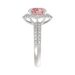 ETERNAL BLUSH COLLECTION 14K WHITE GOLD 2 3/4CT ROUND/PINK ROUND DIAMOND LADIES RING (CENTER STONE PINK ROUND DIAMOND 2CT) - Image 4
