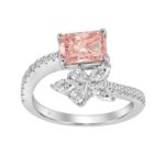 ETERNAL BLUSH COLLECTION 14K WHITE GOLD 2.1/4CT ROUND/MARQUISE/PEAR/PINK RADIANT DIAMOND LADIES RING