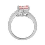 ETERNAL BLUSH COLLECTION 14K WHITE GOLD 2.1/4CT ROUND/MARQUISE/PEAR/PINK RADIANT DIAMOND LADIES RING - Image 2