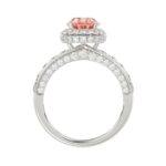 ETERNAL BLUSH COLLECTION 14K WHITE GOLD 3 1/3CT ROUND/PEAR DIAMOND LADIES RING (CENTER STONE PINK PEAR DIAMOND 2.00CT) - Image 5