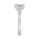 ETERNAL BLUSH COLLECTION 14K WHITE GOLD 3 1/6CT PINK CUSHION/PEAR DIAMOND LADIES RING (CENTER STONE PINK CUSHION DIAMOND 2CT) - Image 4