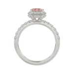 ETERNAL BLUSH COLLECTION 14K WHITE GOLD 4.00CT ROUND/EMERALD DIAMOND LADIES RING (CENTER STONE PINK EMERALD DIAMOND 3CT) - Image 5