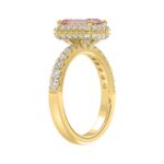 ETERNAL BLUSH COLLECTION 14K YELLOW GOLD 1.00CT ROUND/RADIANT DIAMOND LADIES RING (CENTER STONE PINK RADIANT DIAMOND 3.00CT) - Image 4