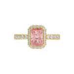 ETERNAL BLUSH COLLECTION 14K YELLOW GOLD 1.00CT ROUND/RADIANT DIAMOND LADIES RING (CENTER STONE PINK RADIANT DIAMOND 3.00CT) - Image 2