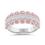 ETERNAL BLUSH COLLECTION LADIES RING 1 3/4CT ROUND DIAMOND 14K WHITE GOLD (ROUND PINK)