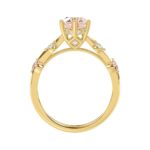 ETERNAL BLUSH COLLECTION LADIES RING 1 3/4CT ROUND/OVAL DIAMOND 14K YELLOW GOLD (CENTER STONE PINK OVAL DIAMOND 1 1/2CT) - Image 2