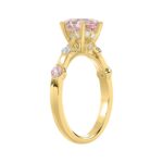 ETERNAL BLUSH COLLECTION LADIES RING 1 3/4CT ROUND/OVAL DIAMOND 14K YELLOW GOLD (CENTER STONE PINK OVAL DIAMOND 1 1/2CT) - Image 3