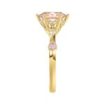 ETERNAL BLUSH COLLECTION LADIES RING 1 3/4CT ROUND/OVAL DIAMOND 14K YELLOW GOLD (CENTER STONE PINK OVAL DIAMOND 1 1/2CT) - Image 4