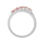 ETERNAL BLUSH COLLECTION LADIES RING 1CT ROUND DIAMOND 14K WHITE GOLD (ROUND PINK) - Image 2