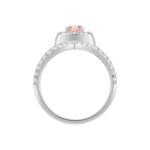 ETERNAL BLUSH COLLECTION LADIES RING 1CT ROUND/PEAR DIAMOND 14K WHITE GOLD (CENTER STONE PINK PEAR DIAMOND 1/2CT) - Image 2