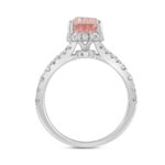 ETERNAL BLUSH COLLECTION LADIES RING 2 3/4CT ROUND/PEAR DIAMOND 14K WHITE GOLD (CENTER STONE PINK PEAR DIAMOND 2CT) - Image 2