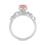 ETERNAL BLUSH COLLECTION LADIES RING 3 1/4CT ROUND/MARQUISE/OVAL DIAMOND 14K WHITE GOLD (CENTER STONE PINK OVAL DIAMOND 2CT) - Image 3