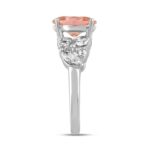 ETERNAL BLUSH COLLECTION LADIES RING 3 1/4CT ROUND/MARQUISE/OVAL DIAMOND 14K WHITE GOLD (CENTER STONE PINK OVAL DIAMOND 2CT) - Image 2