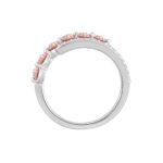 ETERNAL BLUSH COLLECTION LADIES RING 3/4CT ROUND DIAMOND 14K WHITE GOLD (PINK ROUND) - Image 3