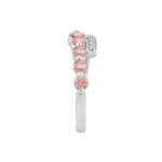 ETERNAL BLUSH COLLECTION LADIES RING 3/4CT ROUND DIAMOND 14K WHITE GOLD (PINK ROUND) - Image 2
