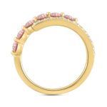 ETERNAL BLUSH COLLECTION LADIES RING 3/4CT ROUND DIAMOND 14K YELLOW GOLD (PINK ROUND) - Image 3