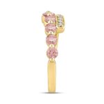 ETERNAL BLUSH COLLECTION LADIES RING 3/4CT ROUND DIAMOND 14K YELLOW GOLD (PINK ROUND) - Image 2