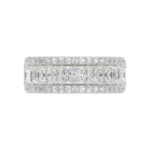 Ladies 14K White Gold Ladies Band 2 1/4CT Featuring Round & Radiant Cut Diamonds - Image 5