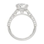Ladies 14K White Gold Ladies Elegance- Bridal Set  3 1/3CT Round Diamond 3.00CT Round Center stone (Color F-G -Clarity VS1/VS2) - Image 2