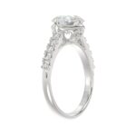 Ladies 14K White Gold Ladies Elegance- Bridal Set  3 3/4CT Round & Oval Diamonds 2.00CT Oval Center stone (Color F-G -Clarity VS1/VS2) - Image 2