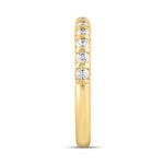 LADIES BAND 1/2CT ROUND DIAMOND 14K YELLOW GOLD - Image 3