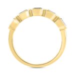 LADIES BAND 1CT EMERALD DIAMOND 14K YELLOW GOLD - Image 2