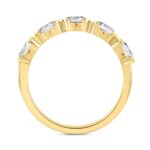 LADIES BAND 1CT OVAL DIAMOND 14K YELLOW GOLD - Image 2