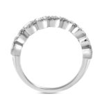 LADIES BAND 1CT ROUND DIAMOND 14K WHITE GOLD - Image 2