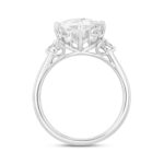 LADIES BRIDAL SET 2 1/2CT ROUND DIAMOND 14K WHITE GOLD (CENTER STONE PRINCESS DIAMOND 2CT ) - Image 2