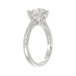LADIES BRIDAL SET 3 1/2CT ROUND DIAMOND 14K WHITE GOLD (CENTER STONE ROUND DIAMOND 2.00CT) - Image 2
