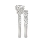 LADIES BRIDAL SET 3 1/2CT ROUND DIAMOND 14K WHITE GOLD (CENTER STONE ROUND DIAMOND 2.00CT) - Image 4