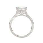 LADIES BRIDAL SET 3 1/2CT ROUND/EMERALD DIAMOND 14K WHITE GOLD (CENTER STONE EMERALD DIAMOND 2.00CT) - Image 3