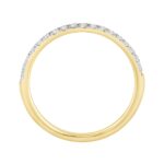 LADIES BRIDAL SET 3CT ROUND/PEAR DIAMOND 14K YELLOW GOLD (CENTER STONE ROUND DIAMOND 2CT ) - Image 3