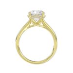 LADIES BRIDAL SET 4 1/10CT ROUND DIAMOND 14K YELLOW GOLD (CENTER STONE ROUND DIAMOND 2 1/2CT) - Image 3