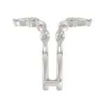 LADIES ENHANCERS RING 1 1/4CT ROUND/MARQUISE DIAMOND 14K WHITE GOLD - Image 4