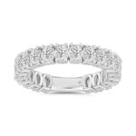 LADIES ETERNITY BAND 3CT OVAL DIAMOND 18K WHITE GOLD