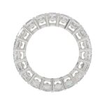 LADIES ETERNITY BAND 4 3/4CT PRINCESS DIAMOND 14K WHITE GOLD - Image 2