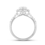 LADIES RING 1 1/2CT ROUND DIAMOND 14K WHITE GOLD (CENTER STONE ROUND DIAMOND 1CT) - Image 2