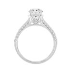 LADIES RING 1 1/2CT ROUND DIAMOND 14K WHITE GOLD (CENTER STONE ROUND DIAMOND 1CT) - Image 2