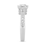 LADIES RING 1 1/2CT ROUND DIAMOND 14K WHITE GOLD (CENTER STONE ROUND DIAMOND 1CT) - Image 3