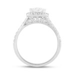 LADIES RING 1 1/2CT ROUND/PRINCESS DIAMOND 14K WHITE GOLD (CENTER STONE PRINCESS DIAMOND 1CT) - Image 2