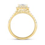 LADIES RING 1 1/2CT ROUND/PRINCESS DIAMOND 14K YELLOW GOLD (CENTER STONE PRINCESS DIAMOND 1CT) - Image 2