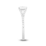 LADIES RING 1 1/4CT ROUND/PRINCESS DIAMOND 14K WHITE GOLD (CENTER STONE PRINCESS DIAMOND 1CT) - Image 3