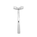 LADIES RING 1 1/8CT PEAR/MARQUISE DIAMOND 14K WHITE GOLD - Image 3