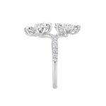 LADIES RING 1 3/4CT ROUND/PEAR DIAMOND 14K WHITE GOLD - Image 3