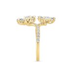LADIES RING 1 3/4CT ROUND/PEAR DIAMOND 14K YELLOW GOLD - Image 3
